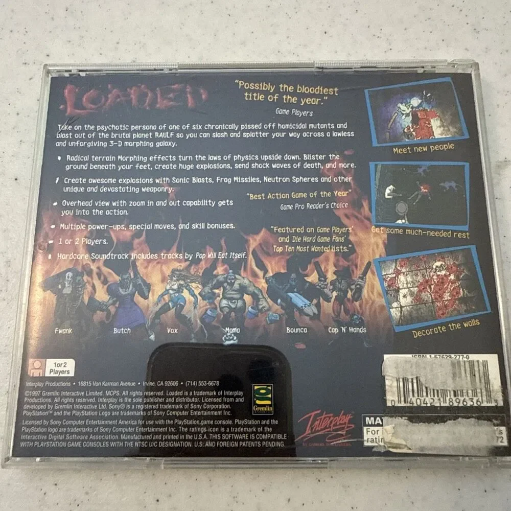 Loaded Sony PlayStation PS1 CIB w/ Reg Card Greatest Hits